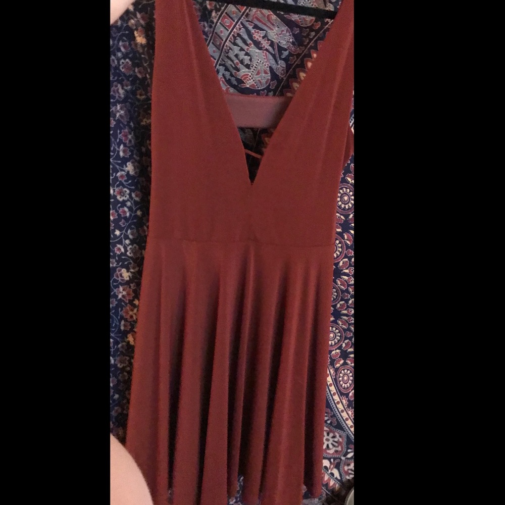 Silence + Noise low back brown dress NWOT